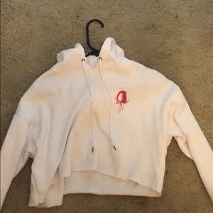 White empyre cropped sweatshirt